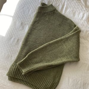 Zara Green Oversized Knit Sweater